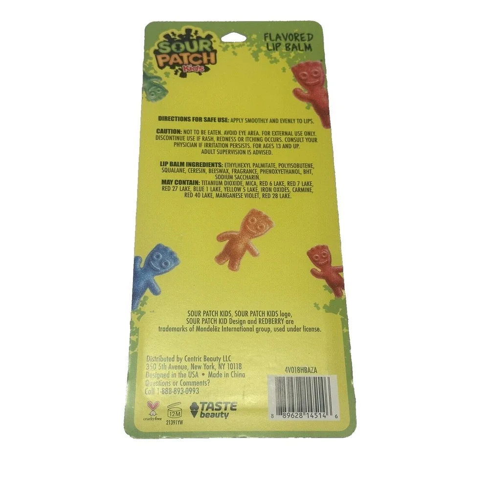 SOUR PATCH‎ KIDS chap stick lip balms 10 pack taste beauty